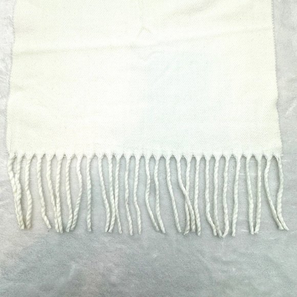 Veronz 100% Acrylic Super Soft White Women Scarf 12" x 72" - Picture 3 of 4